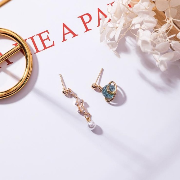 ❤️️NEW MOONLIGHT Planet Star Handmade Earrings 14 - Picture 2 of 2